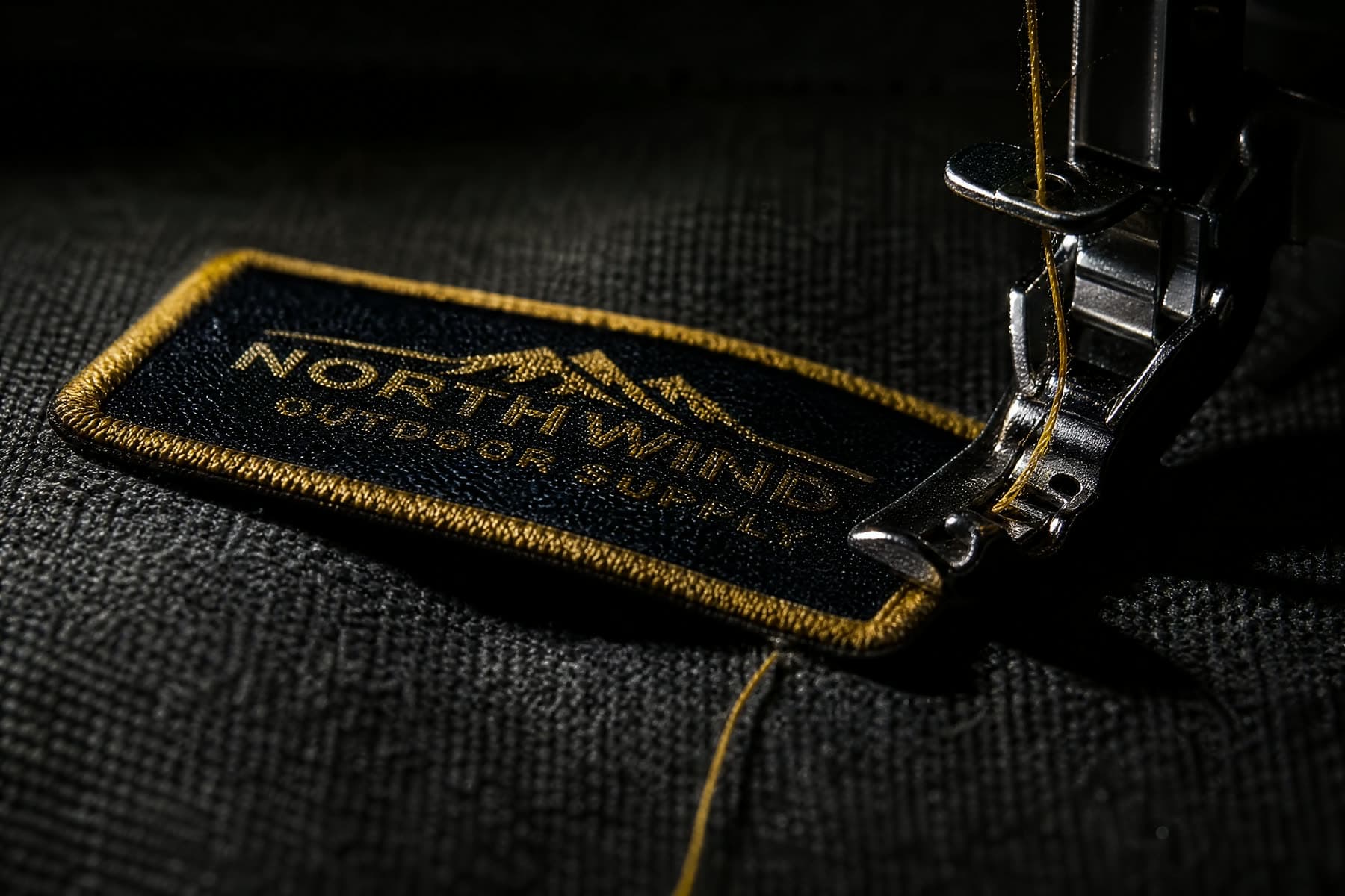 Woven Label on the bench